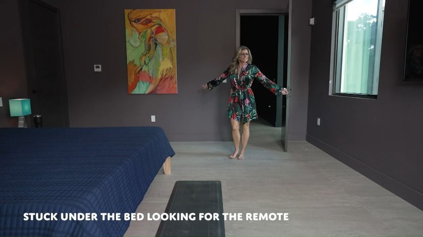 Stuck under the bed looking for remote