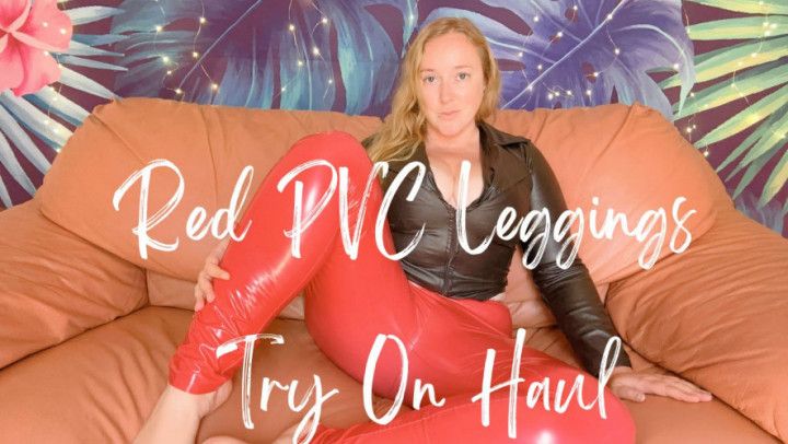 These Red PVC Leggings Are Straight-Up Fire