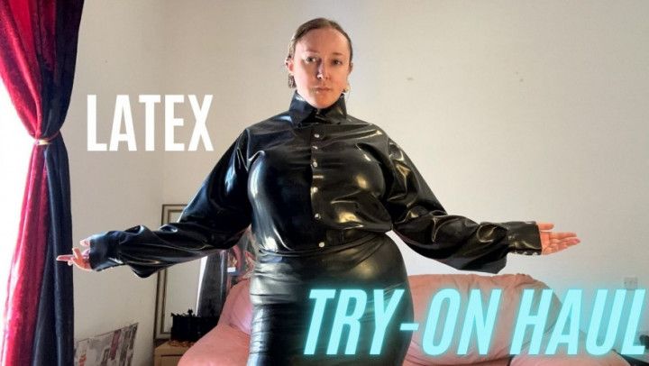 My First Latex Try-On Haul: Black Latex Skirt &amp; Shirt