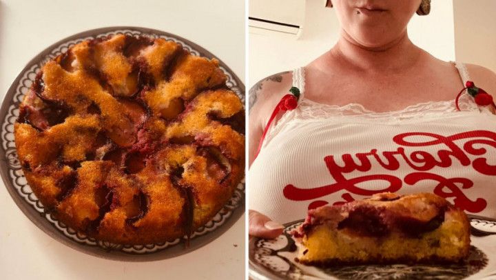 Famous Plum Torte Cooking