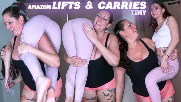 Vanessa Rain Amazon Lifts &amp; Carries Tiny Josie Jo