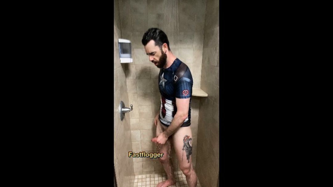 Captain America Shower Cum