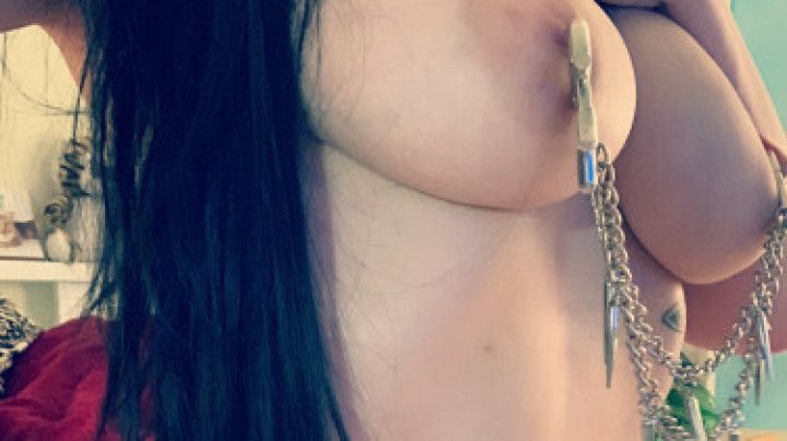 Playing &amp; pinching my tits