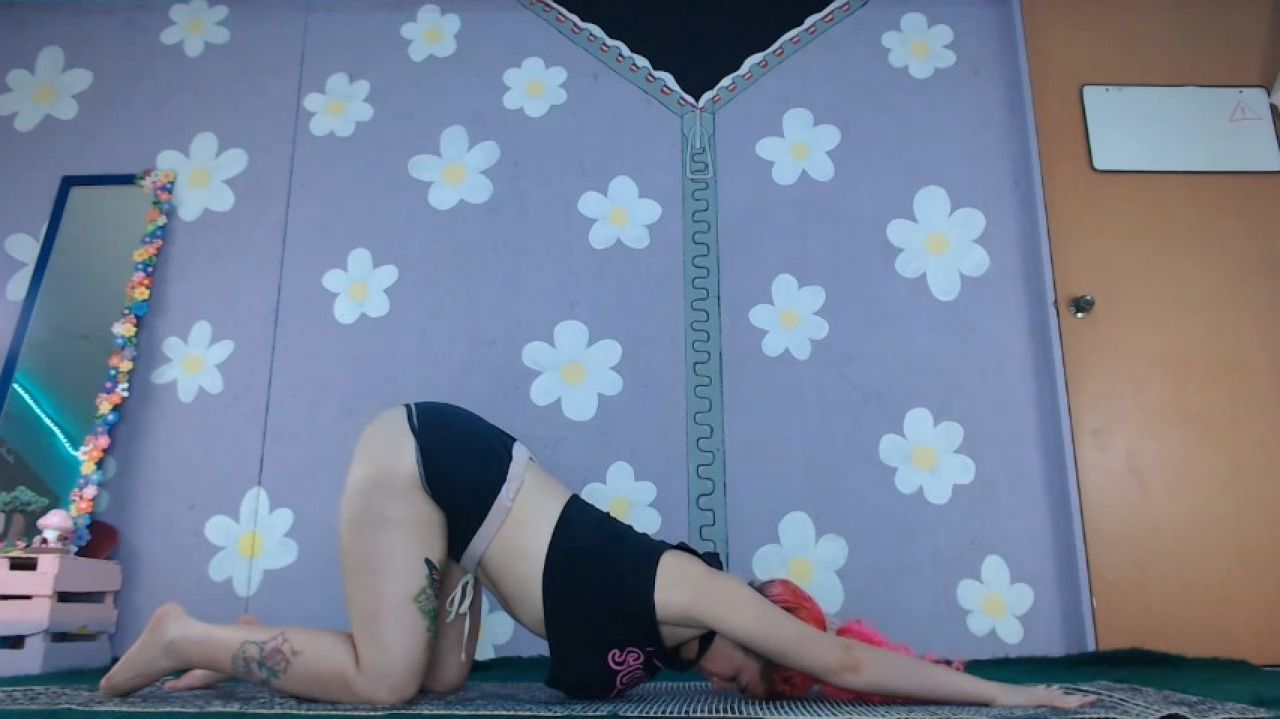 Cute Latina MILF does Yoga in tiny shorts