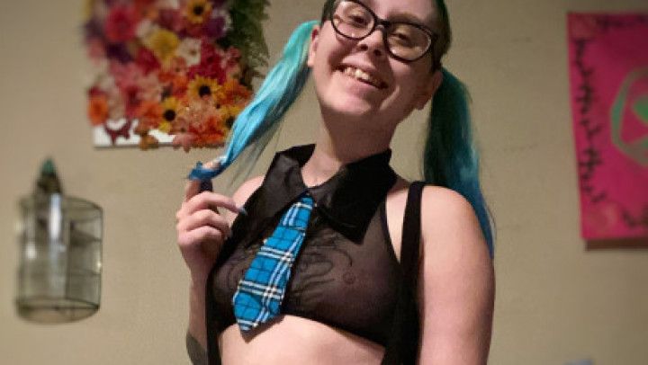 School girl spanking