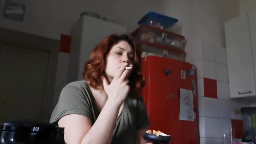 Cigarette and coffee in the morning