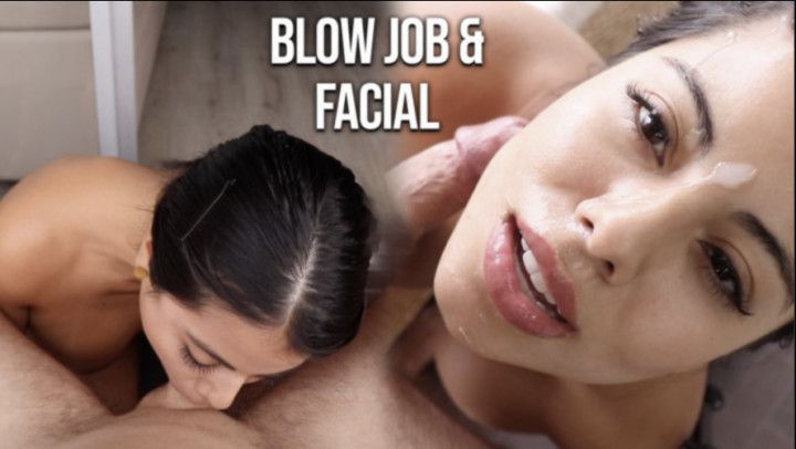 5 Min of Blow Job, Deepthroat and Facial