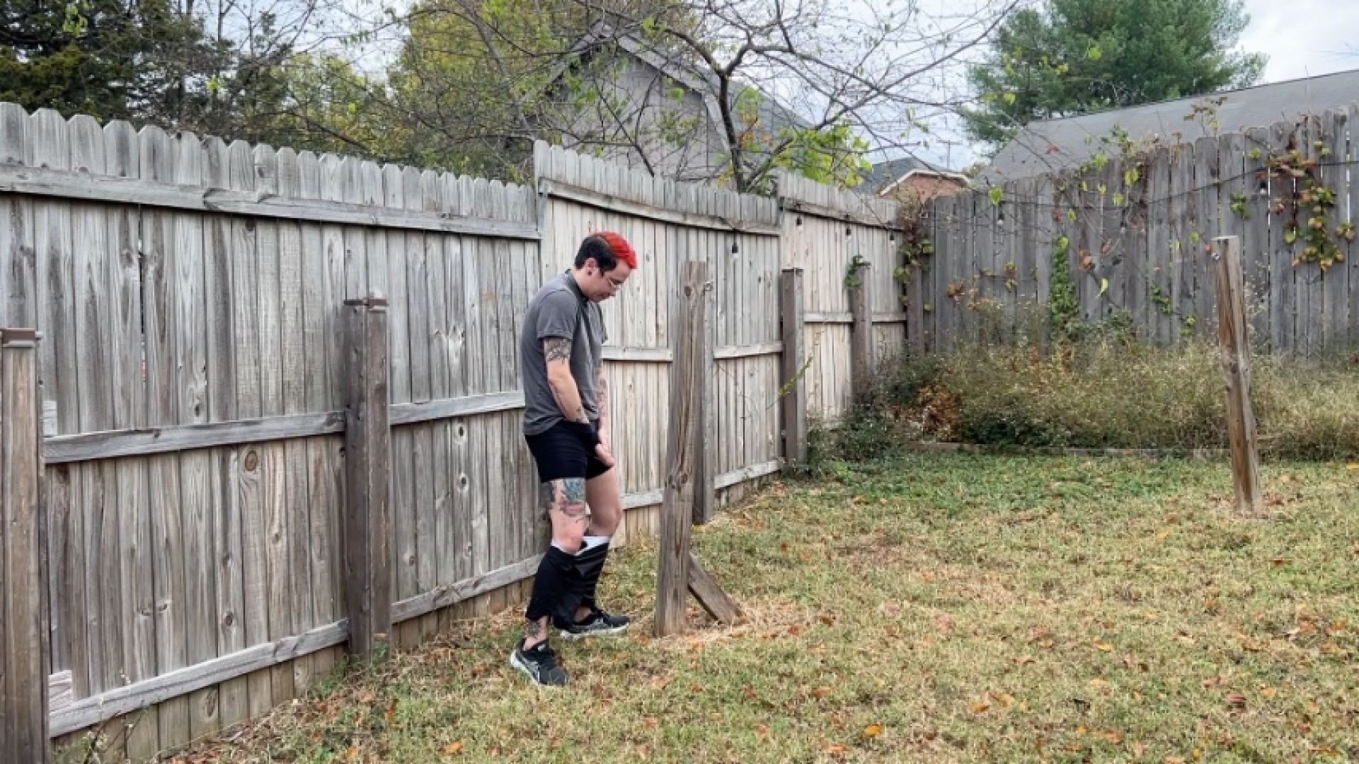 Trans Boy Desperately Pees Outside with Dick Packer