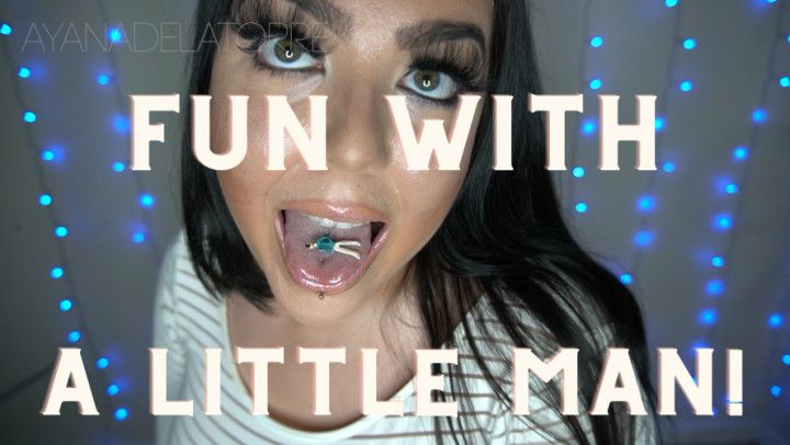 Having fun with a little man from club