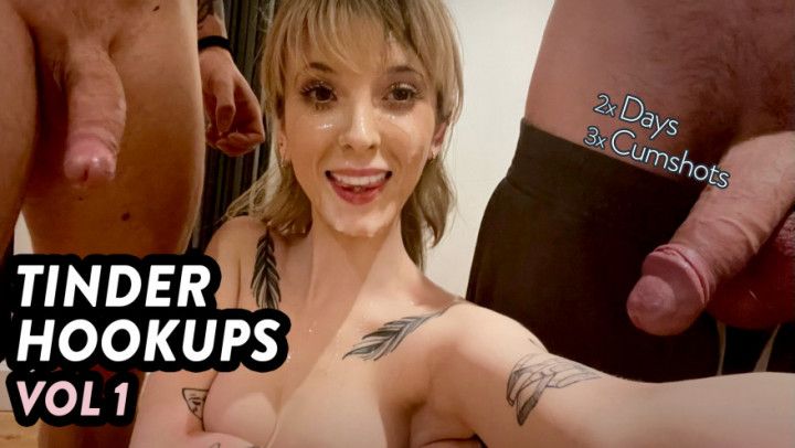 TINDER STRANGER Double Facial Threesome