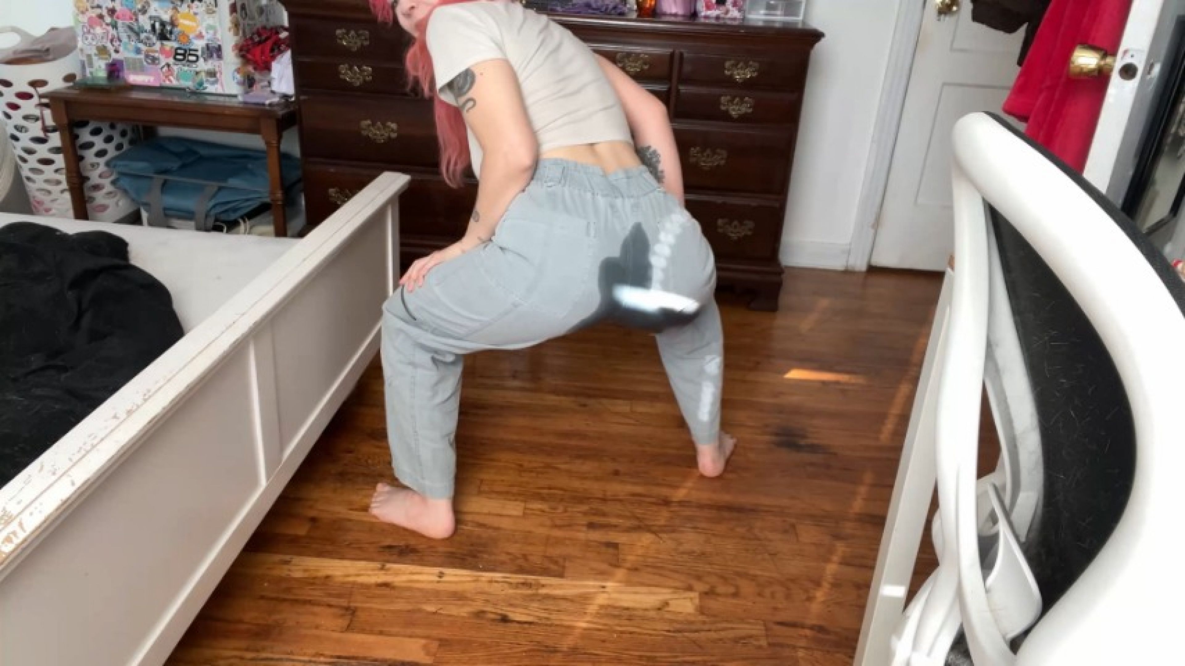 coworker wets pants for you