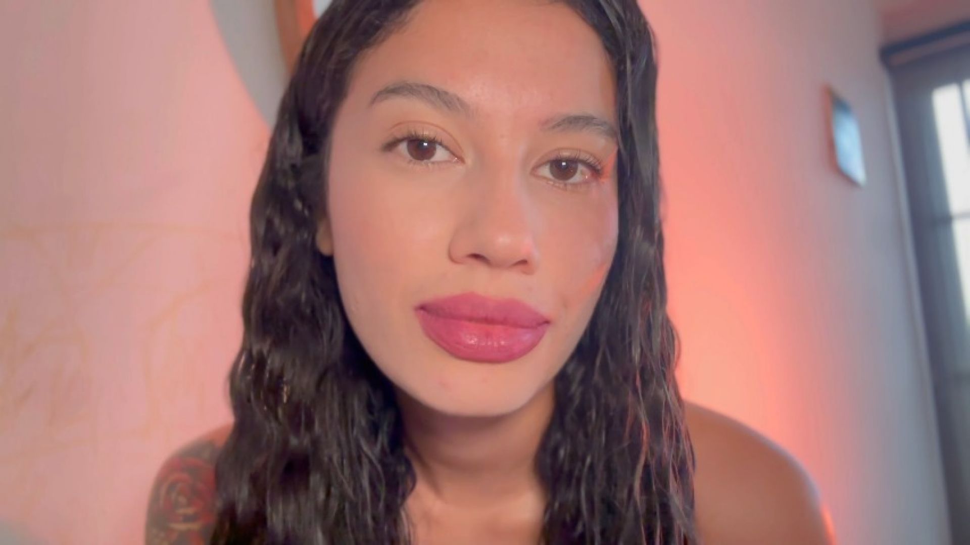 Stare at me without laughing