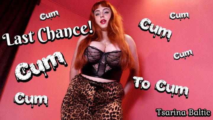 Last Chance! To Cum