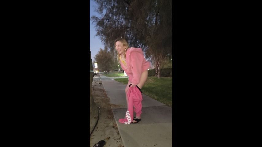 Peeing on the side of the road in public