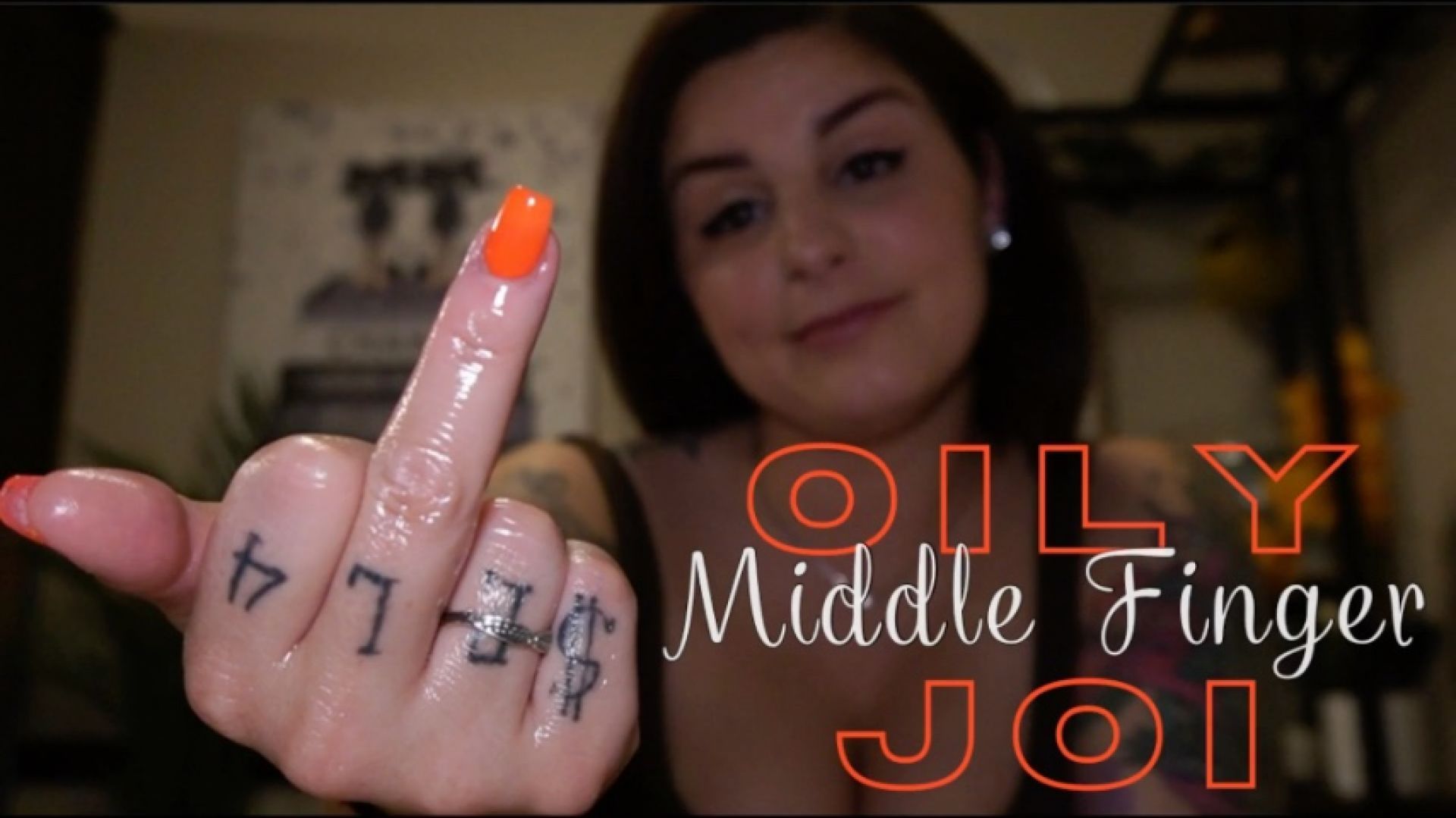 Oily Middle Finger JOI