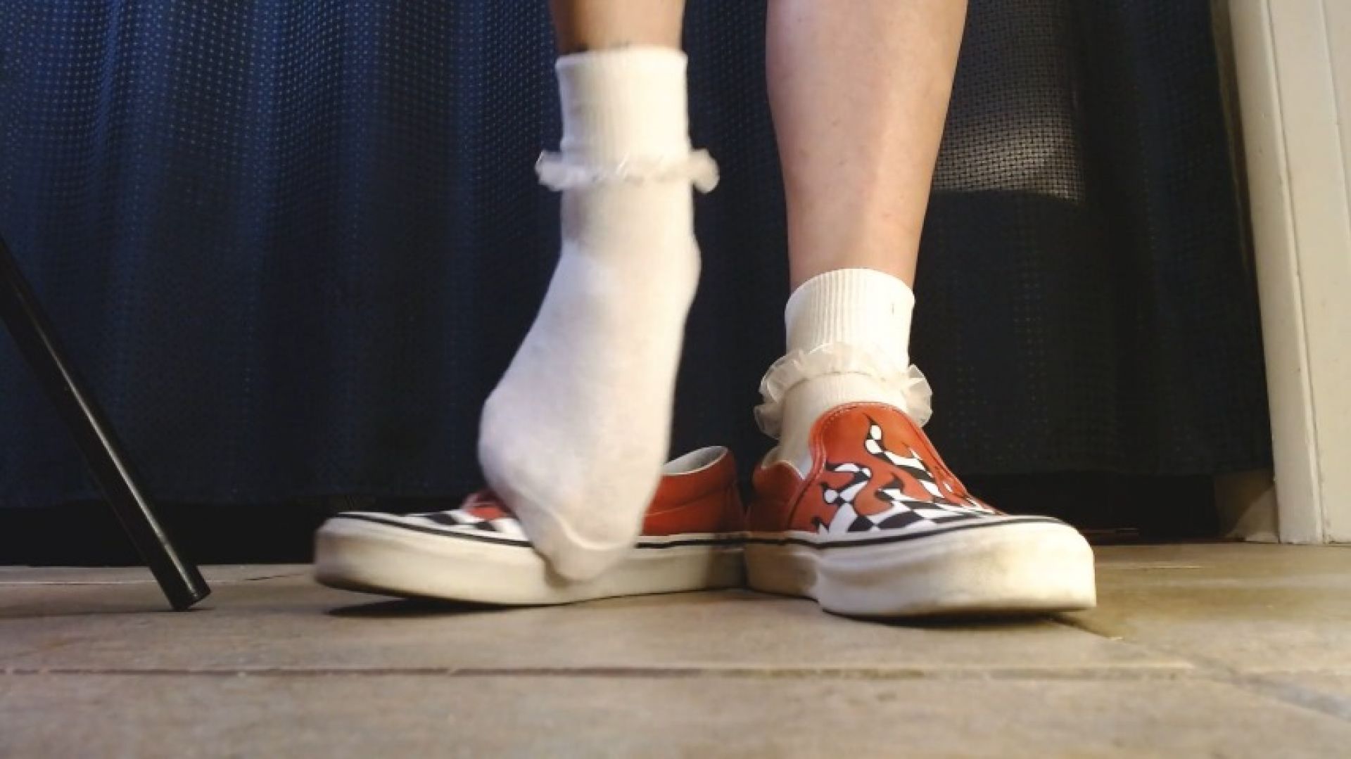 Ruffled White Socks Vans Flame Sneakers Shoeplay