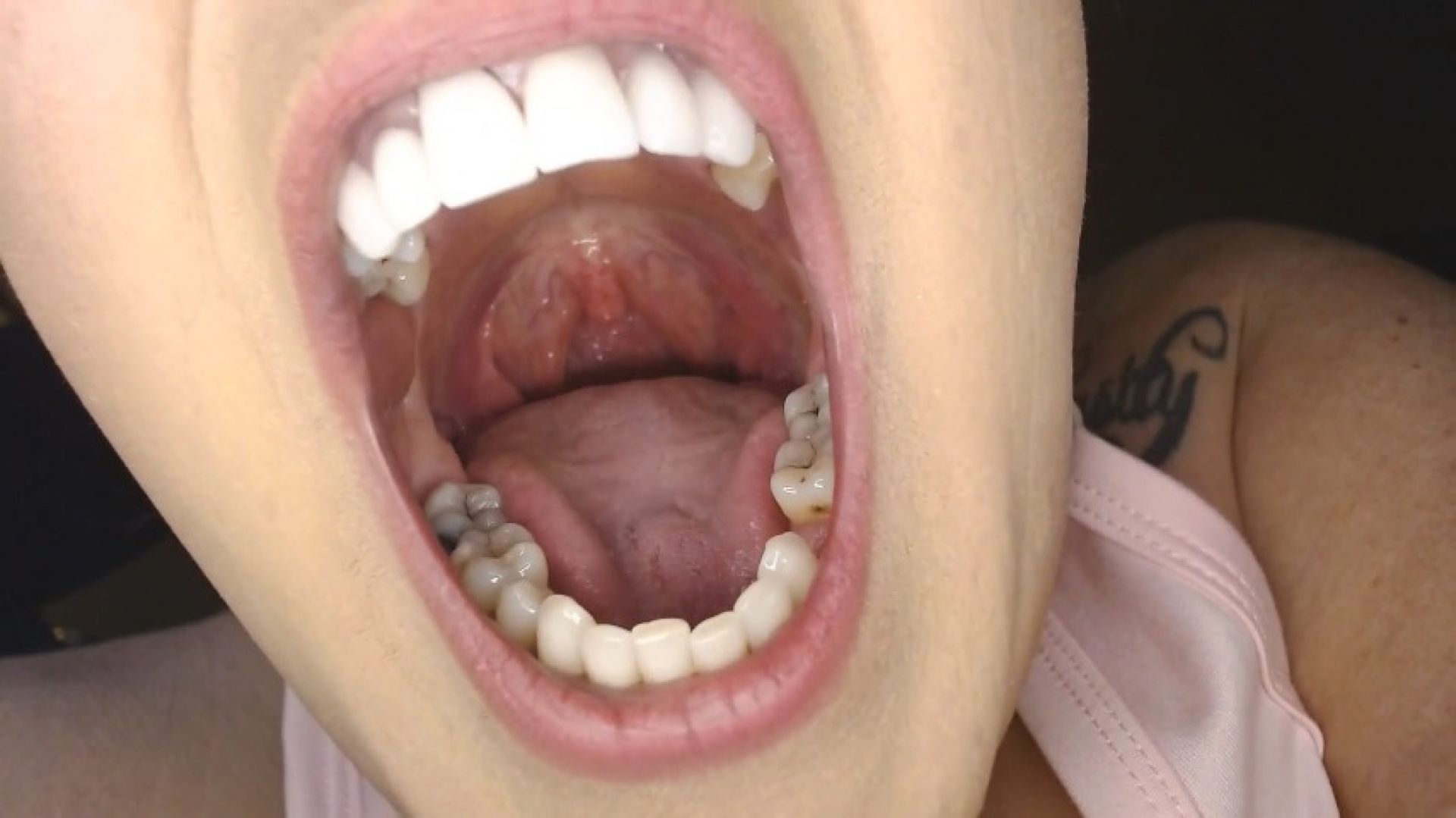 Wide Open Mouth Tongue Teeth Compilation