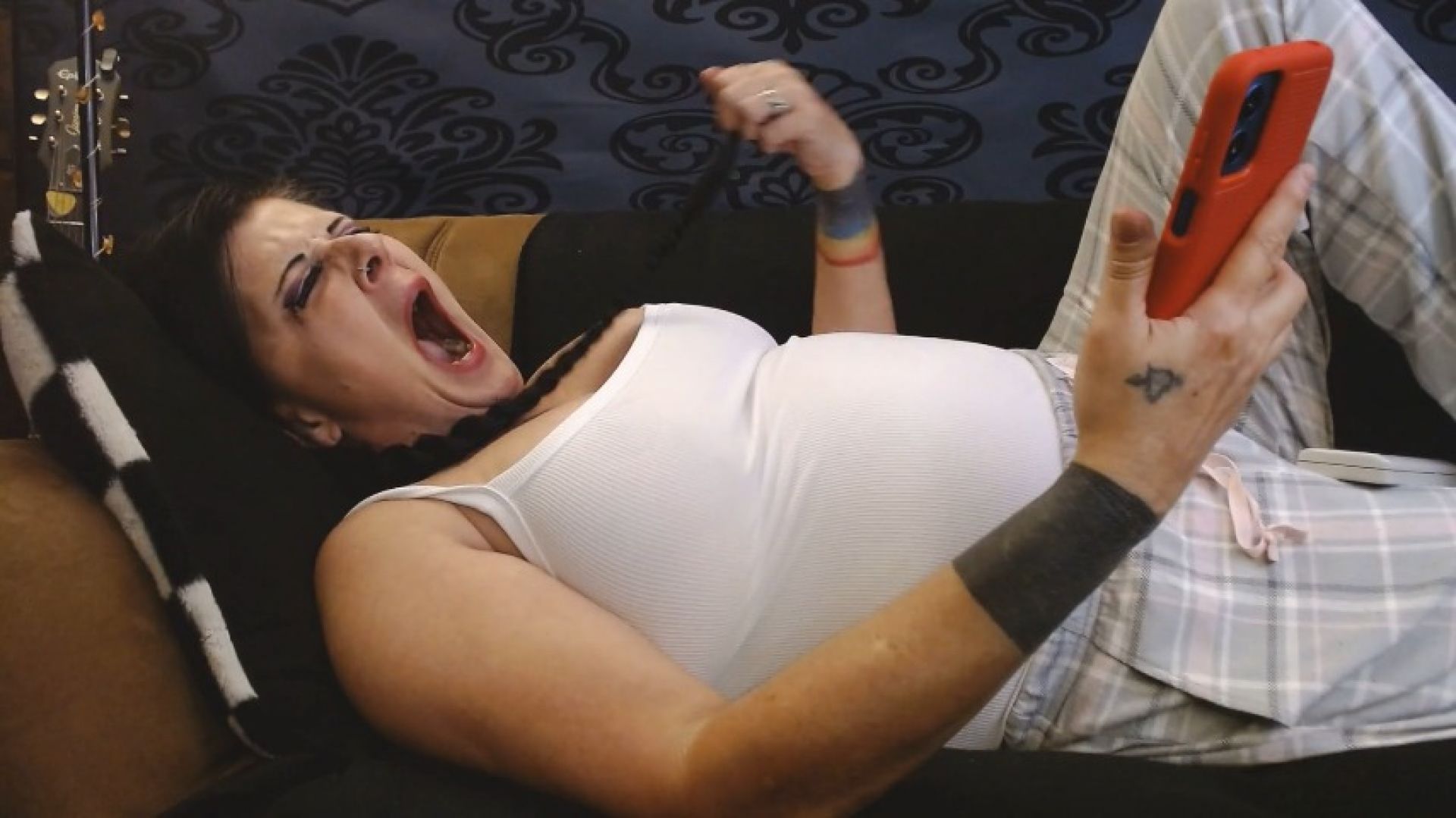 Late Night Lazy Milf Yawning