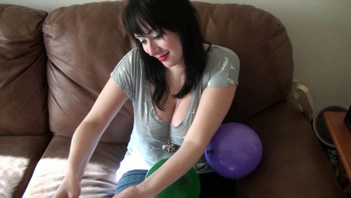 Delilah Popping Balloons