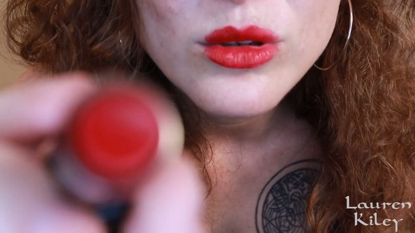Sensual Red Lipstick Fetish POV