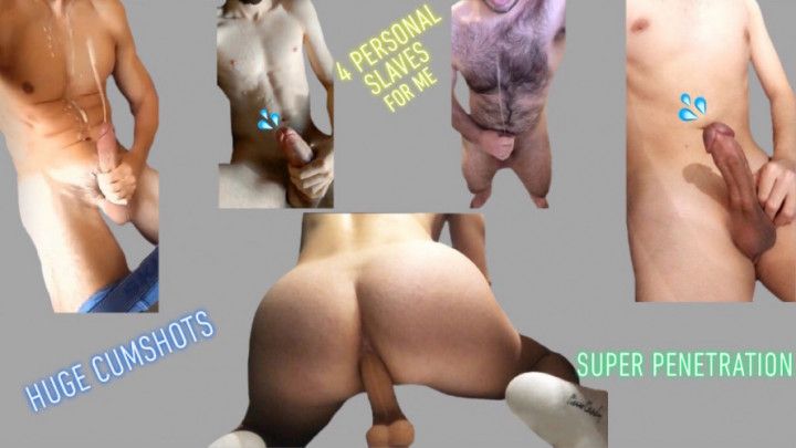 4 personal slaves cum for me