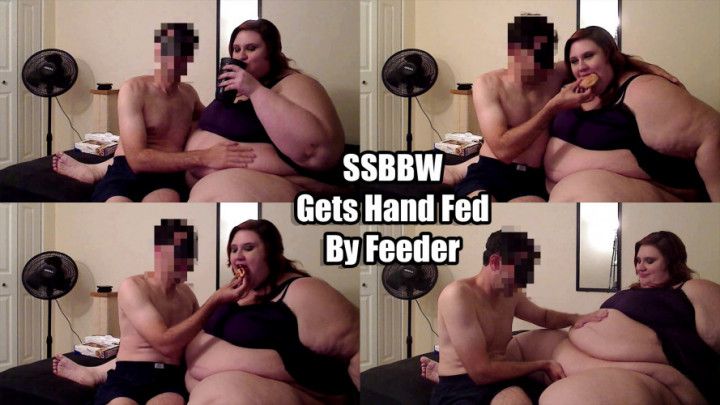 SSBBW Gets Hand Fed By Feeder