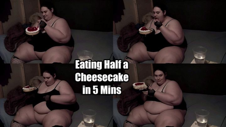 Speed Stuffing Half a Cheesecake in 5 Mins
