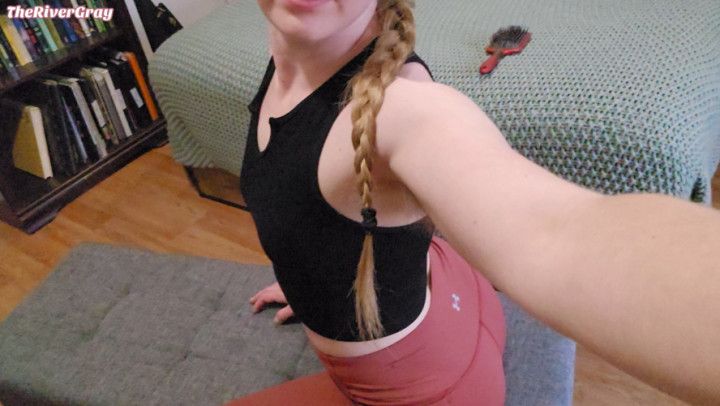 Brushing And Braiding My Long Blonde Hair