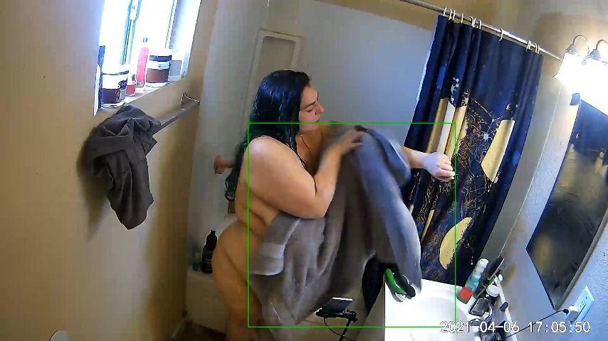 Blue Haired BBW Shower