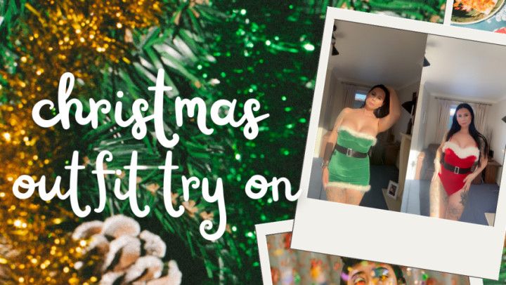 Christmas outfit try on