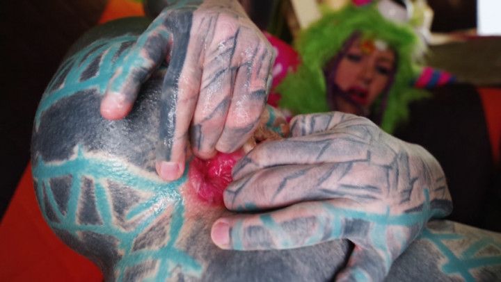 Tattoo teen cosplay ANAL masturbation