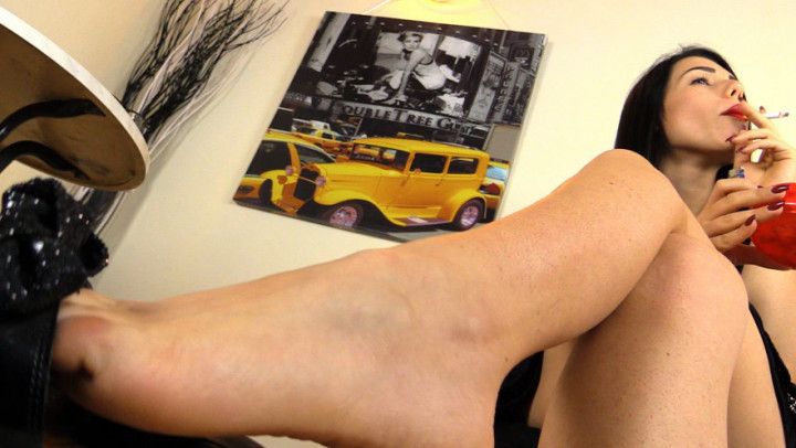 Petra smoking and dangling humiliation