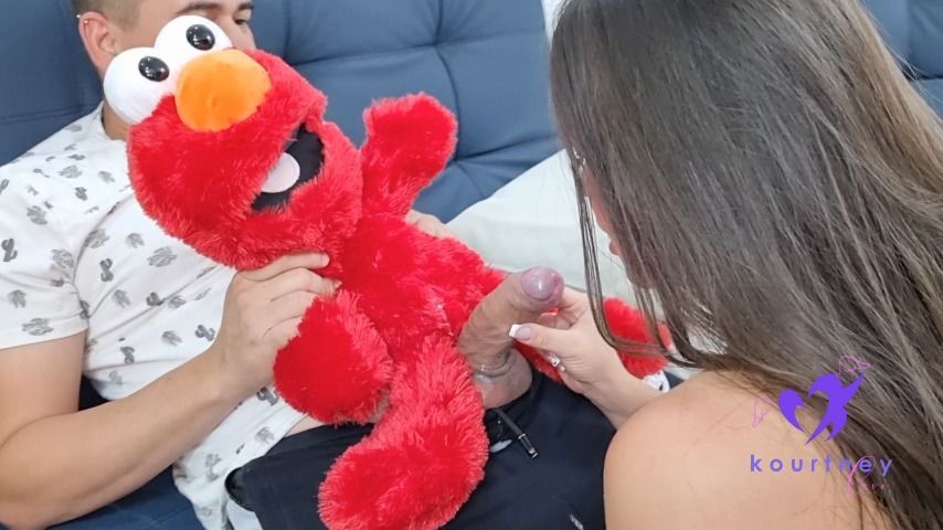 Fucking my teddy elmo Blowjob