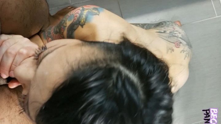 Korean wife sloppy deepthroat bj POV