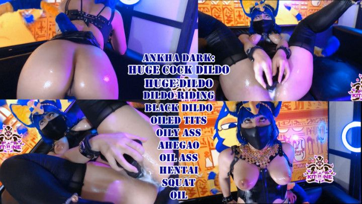 Ankha Dark: Huge Dildo, Ahegao, Dance, Squat, OilTits &amp; Ass