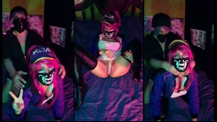 Cosplay KDA Akali hard fuck