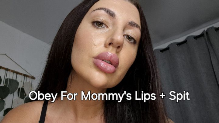 Obey For Step-Mommy's Lips And Spit