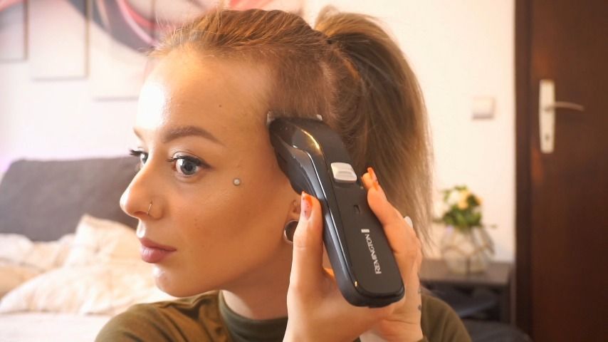 Hair cutting and shaving my head