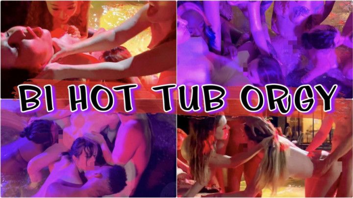 Bisexual hot tub orgy
