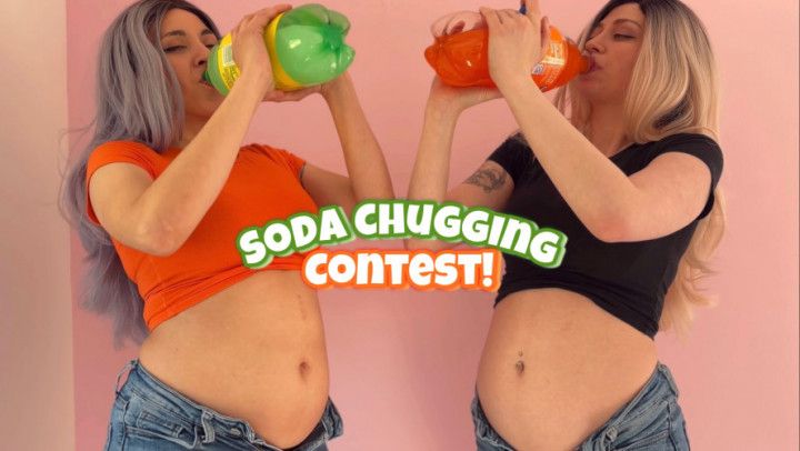 One Sip Away From Exploding - Bloated Belly Soda Chugging