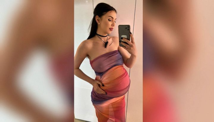 Pregnant MOMMY Tries on New Dress