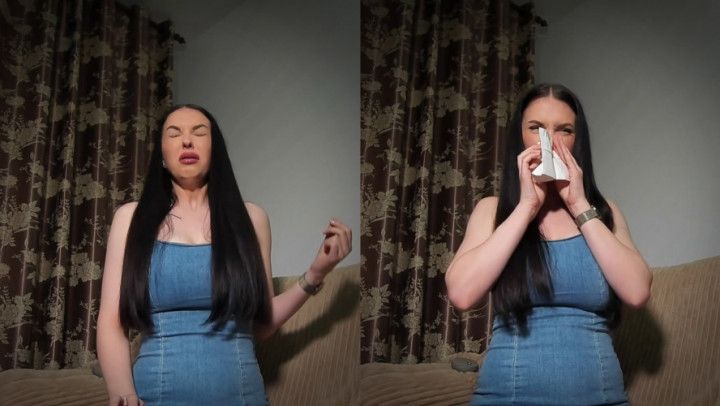 3-Snotty Sneezing Fit &amp; Loud Nose Blowing and Honking