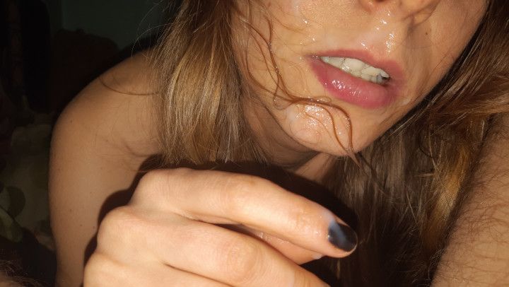 Another POV blowjob with oral creampie