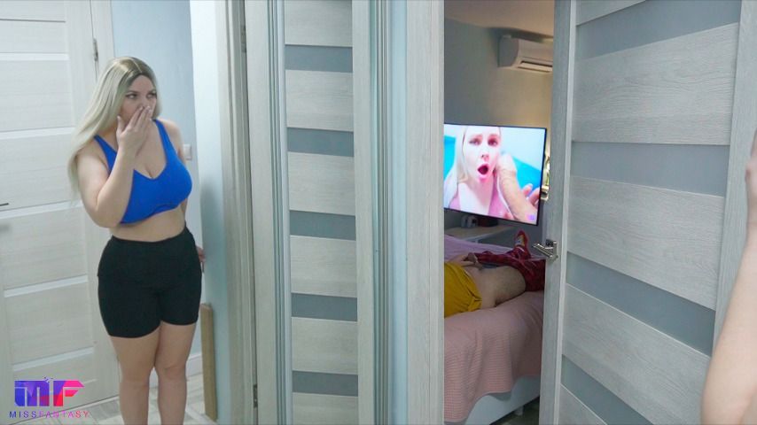 step-daughter accidentally caught step-father jerk off