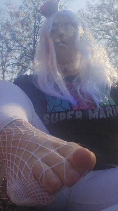 Cruella and Boosette Smoking Outdoors