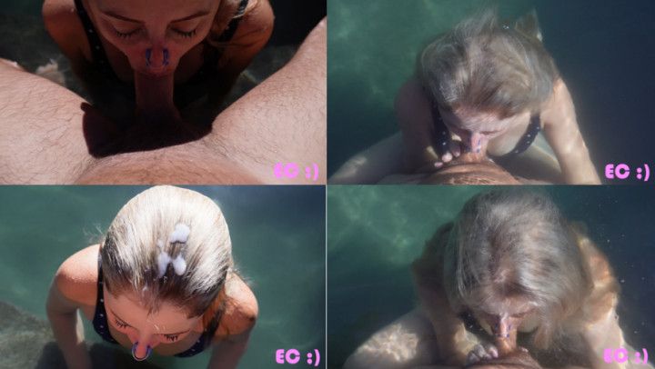 Blowjob Underwater Cumshot On Hair_4K
