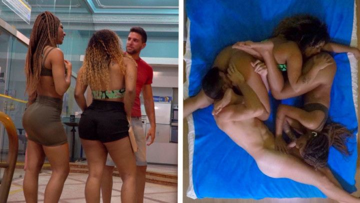 Amazing Threesome With Two step-Sisters