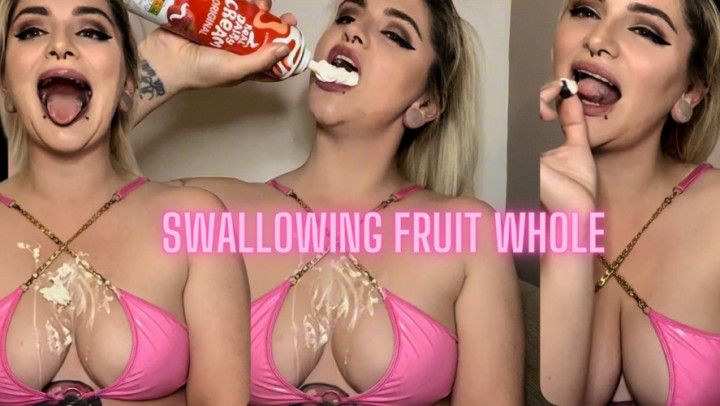 Fruit Swallowing Challenge and Burping