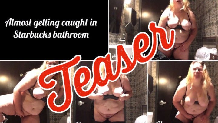TEASER - Orgasm in public bathroom