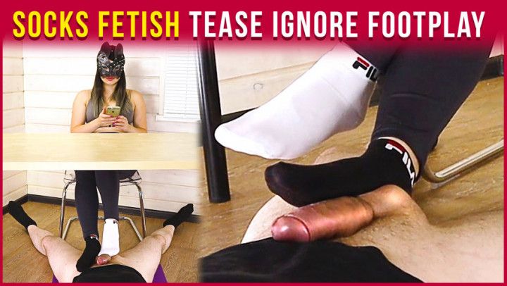 Socks Fetish Under Table Ignore